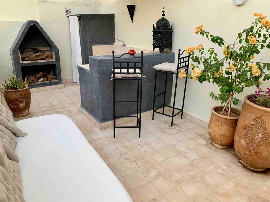 Riad Darna 4 Chambres Avec Piscine Et Petit Dejeuner Marrakesh Exteriör bild